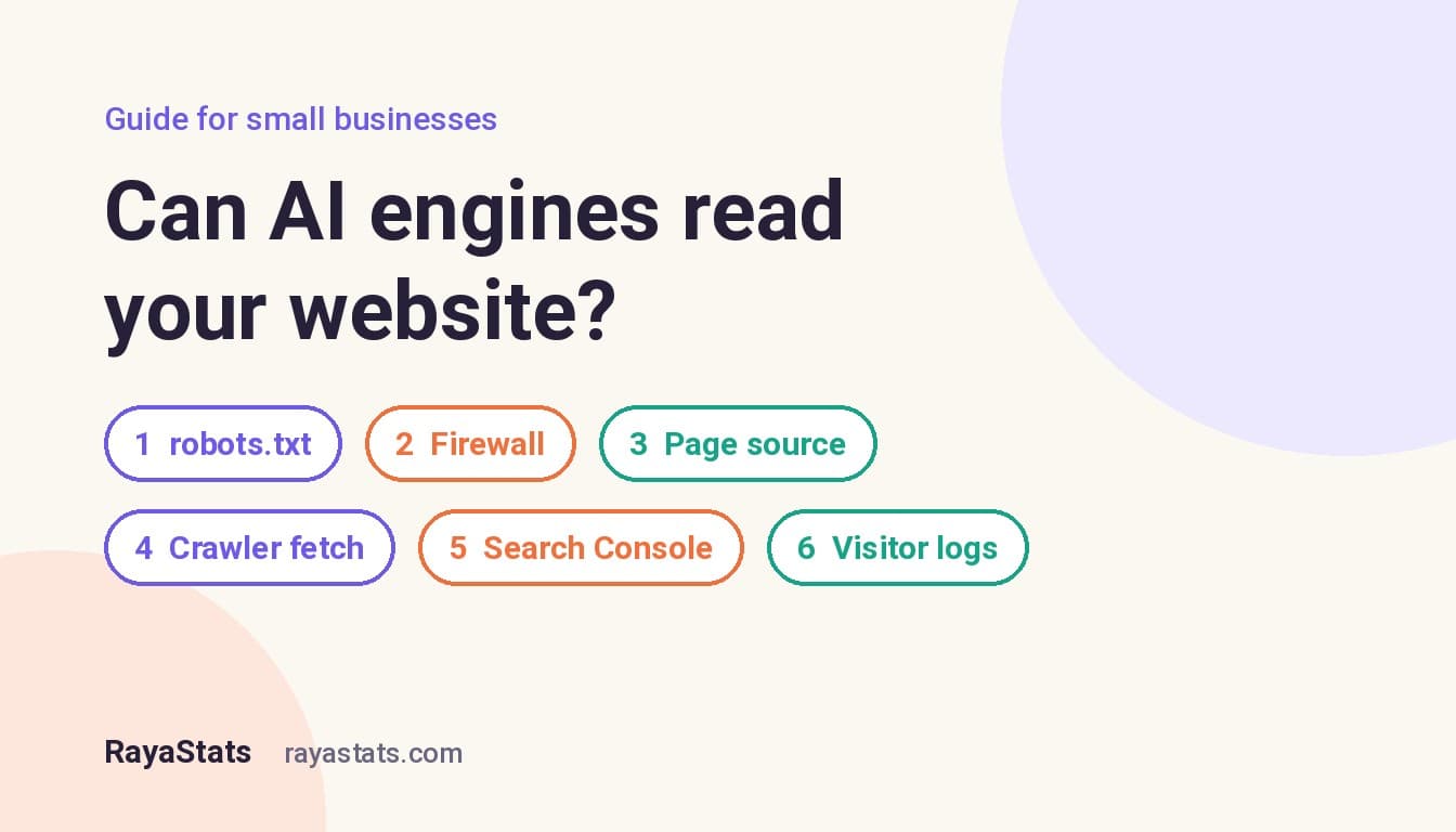 Can AI engines read your website? A 15-minute check for small businesses