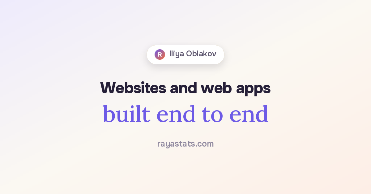 Ruby on Rails & Next.js Software Engineer in Bulgaria | Iliya Oblakov